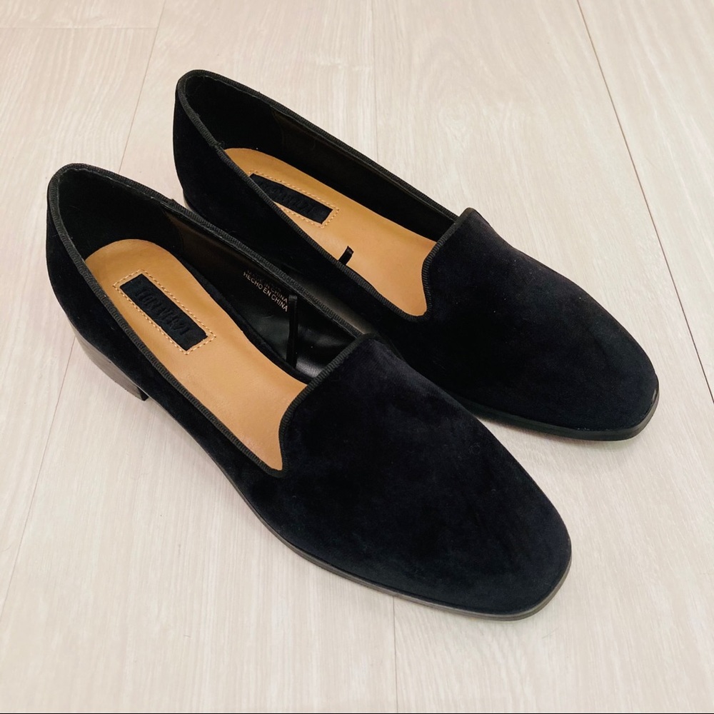 New Velvet Black Loafers Size 5.5